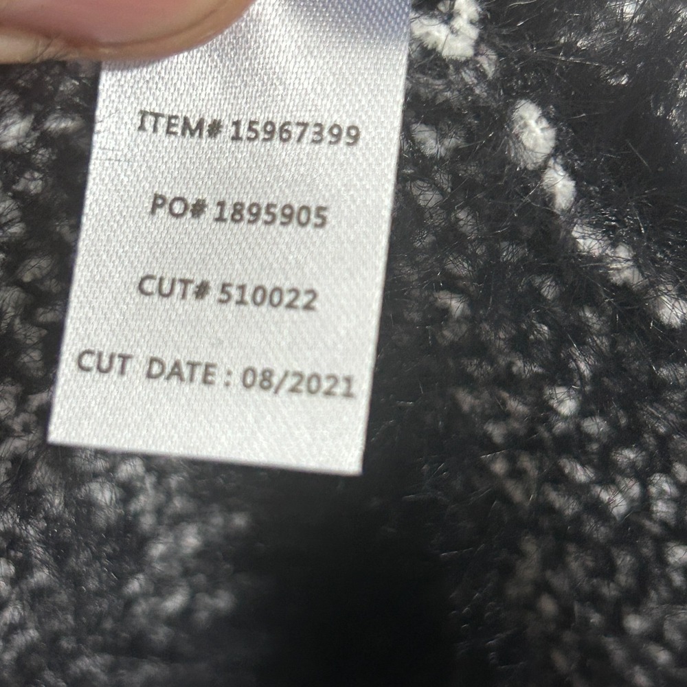 Torrid Hooded Black Sweater White Stars Open Cardigan Womens 4X Coatigan NWT - Picture 8 of 8